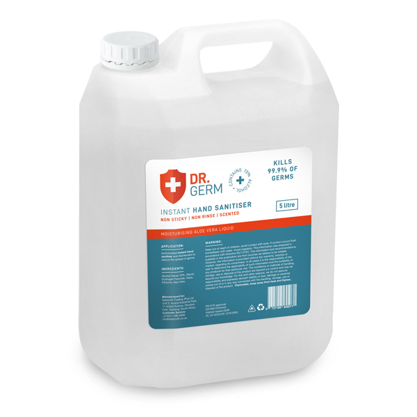 5L-Dr-Germ-Liquid-Hand-Sanitiser-Clear-70%-Alcohol-King-PPE