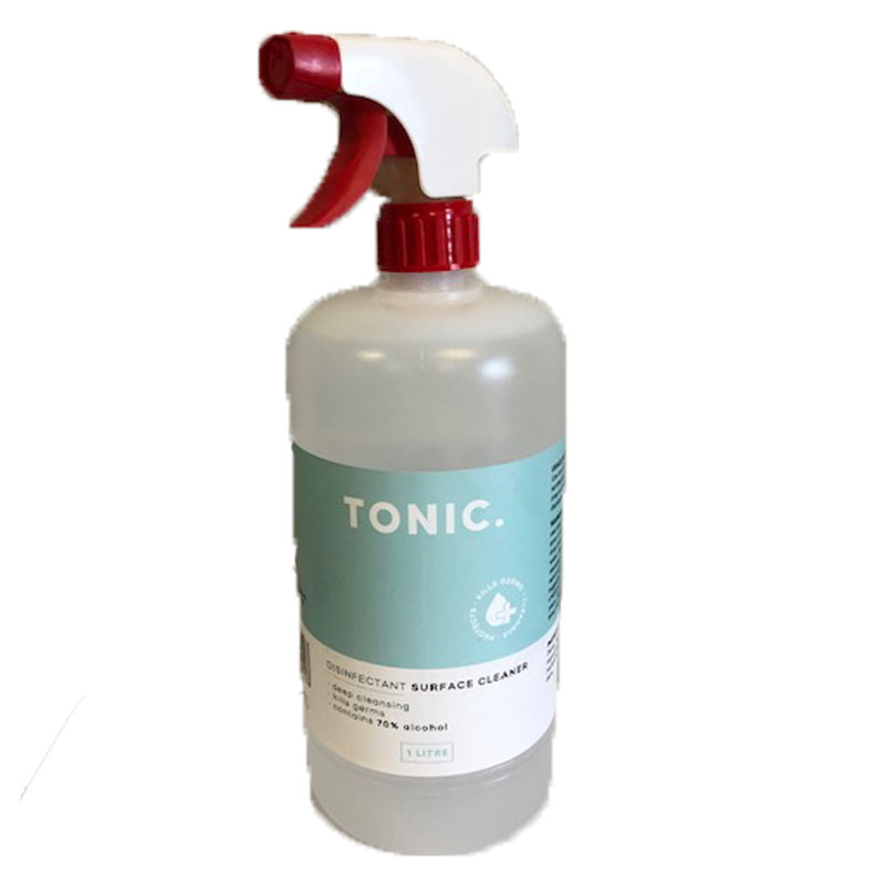 1L Tonic Disinfect Alcohol Surface Cleaner with Spray Trigger